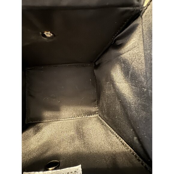 Vintage Tozai Chinese Takeout Box Purse Black & Red Satin-Bamboo Top Handle - Picture 9 of 12